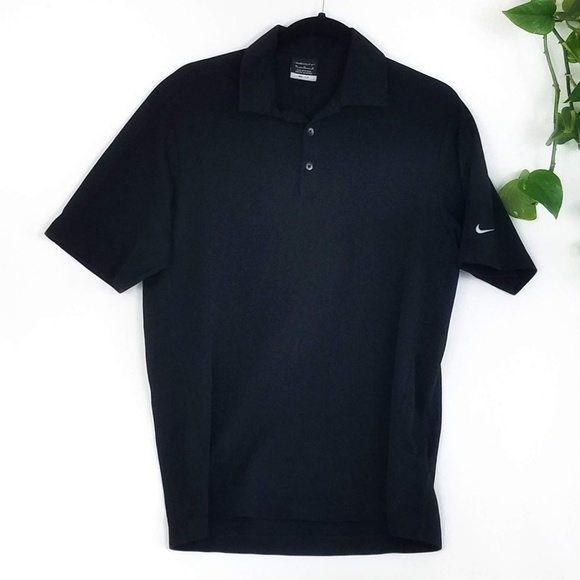~~SOLD~~ Nike Men's Black Golf Polo Dri-Fit - Picture 1 of 4
